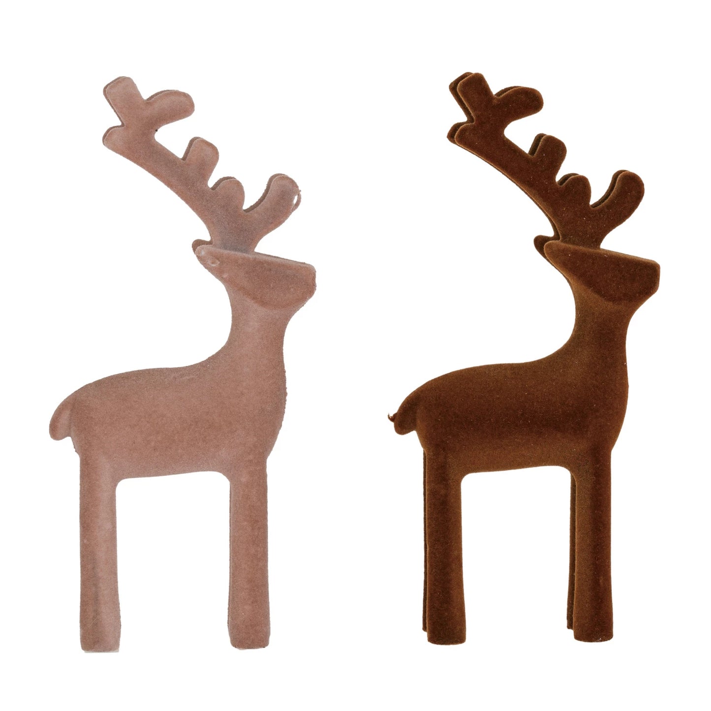 Flocked Plastic Reindeer