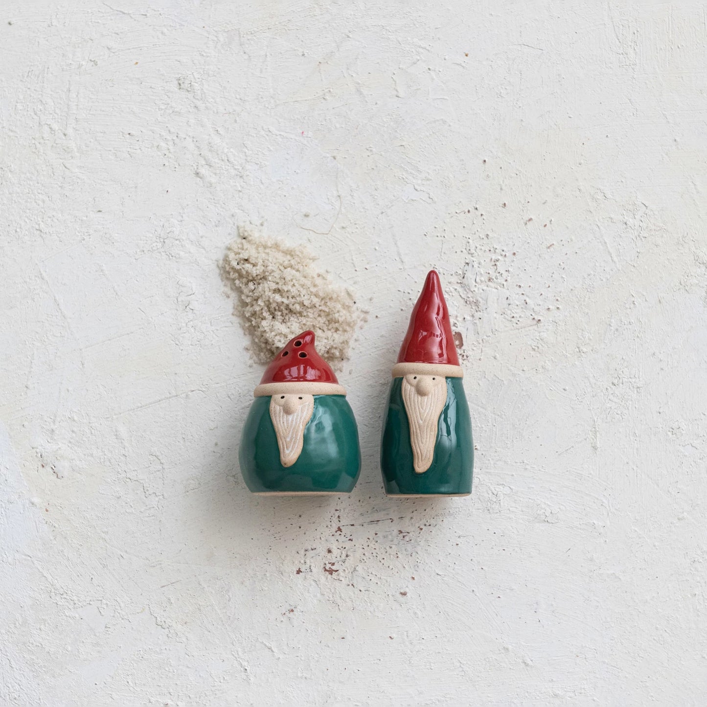 Stoneware Gnome Salt & Pepper Shakers | Set of 2