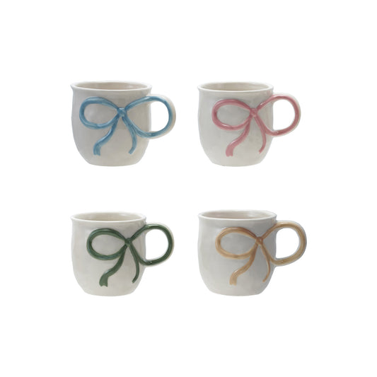 Stoneware Mug with Bow Handle