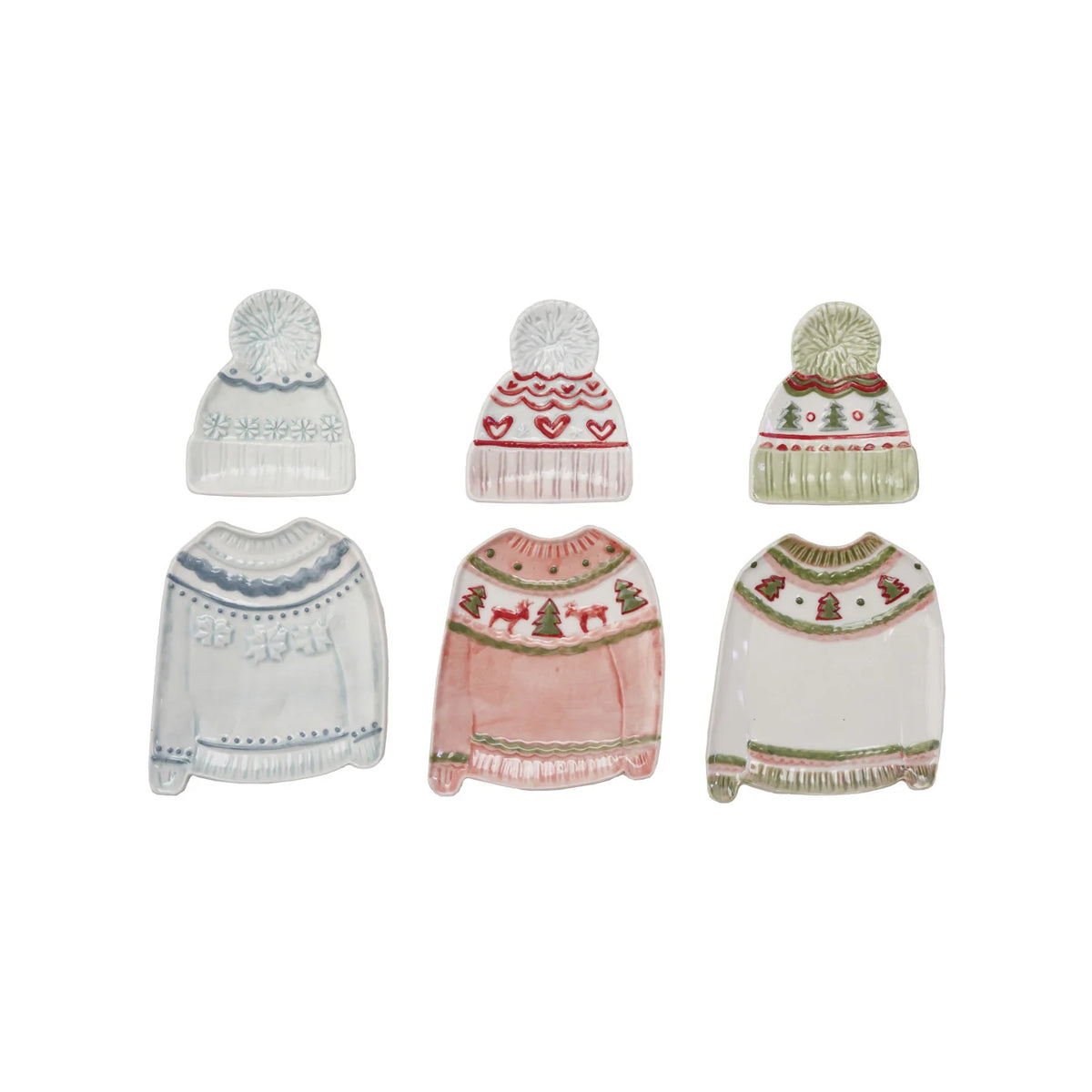 Sweater Shaped Plate with Hat Shaped Dish