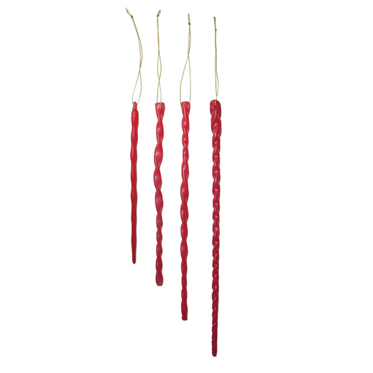 Handmade Glass Icicle Ornaments | Hot Pink