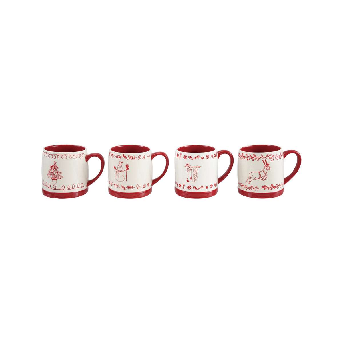 Stoneware Mug with Holiday Design