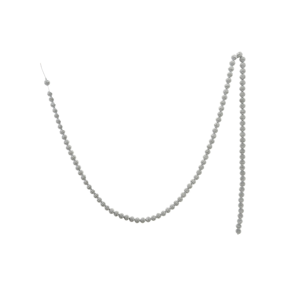 Plastic Beaded Ball Garland, Gold Finish