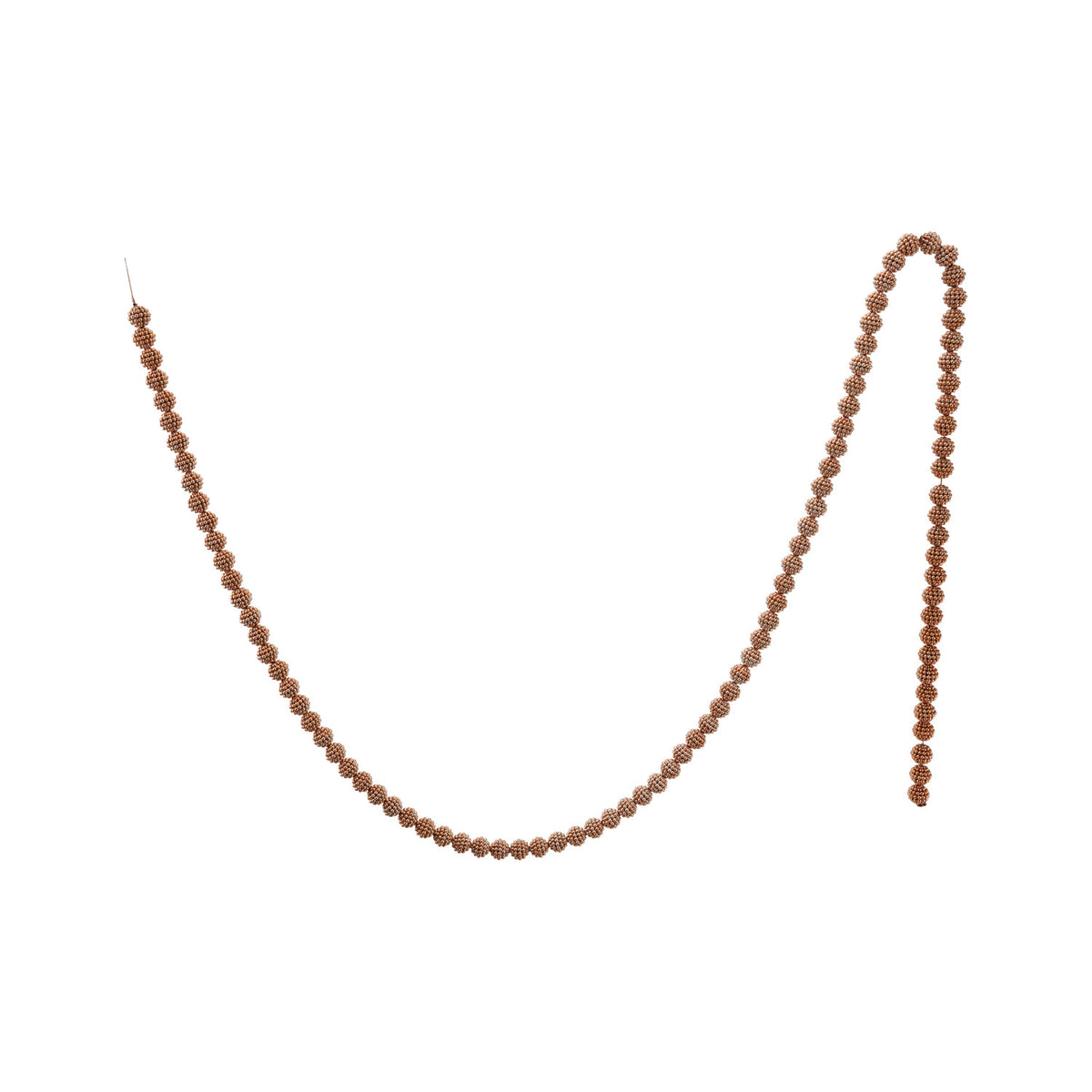 Plastic Beaded Ball Garland, Copper Finish