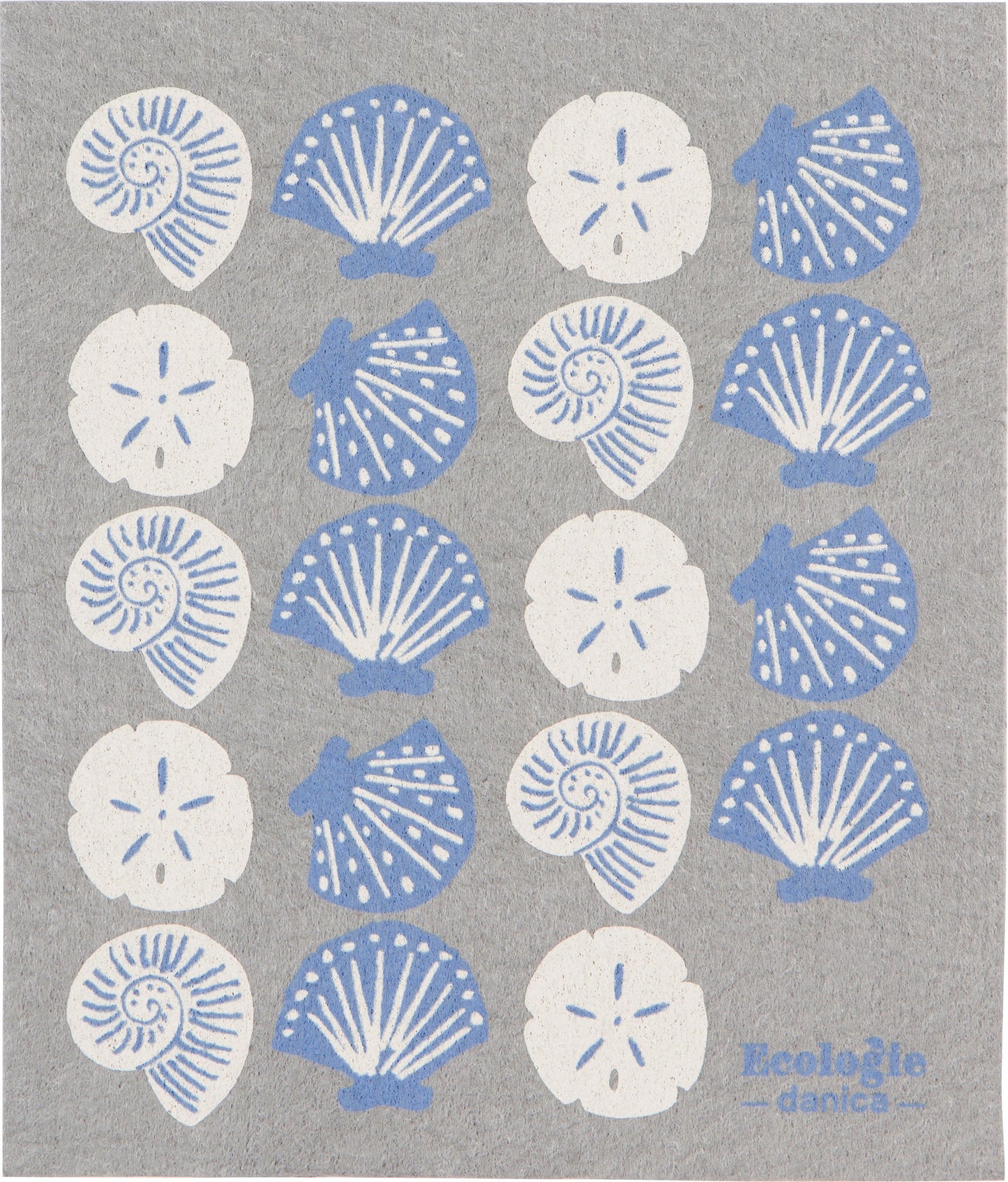 Seaside Shells Swedish Sponge Cloth