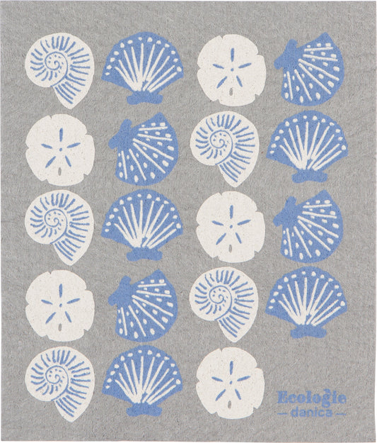 Seaside Shells Swedish Sponge Cloth