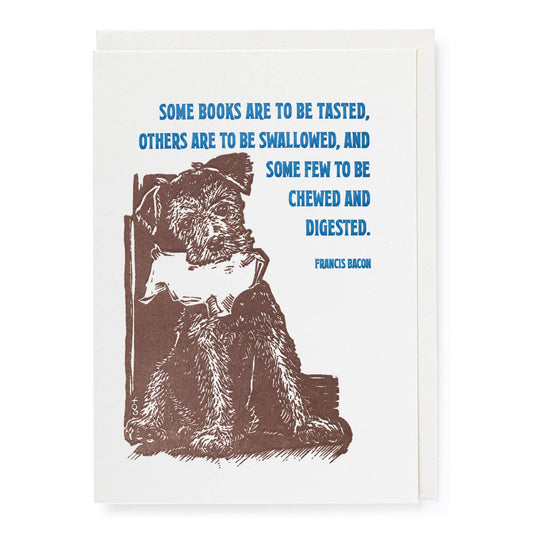 Books and Dog Greeting Card