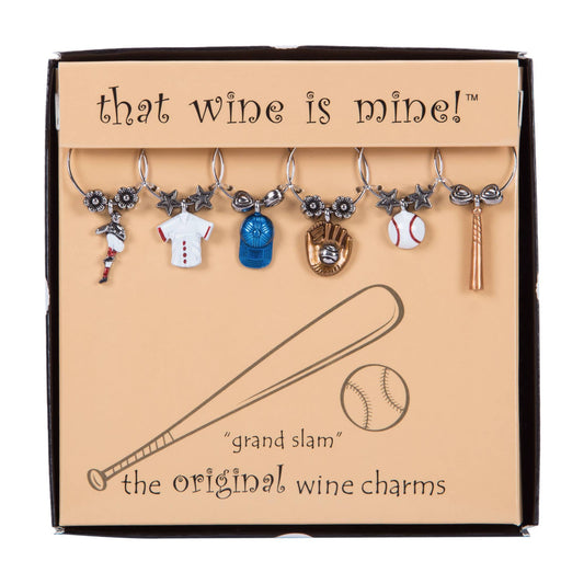 6-Piece Grand Slam Painted Wine Charms