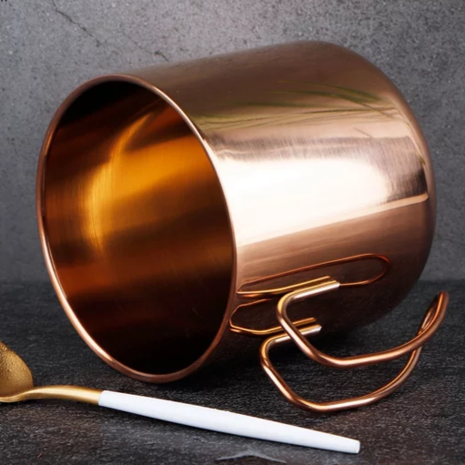 Stainless Steel Double Wall Coffe Mug - Rose Gold