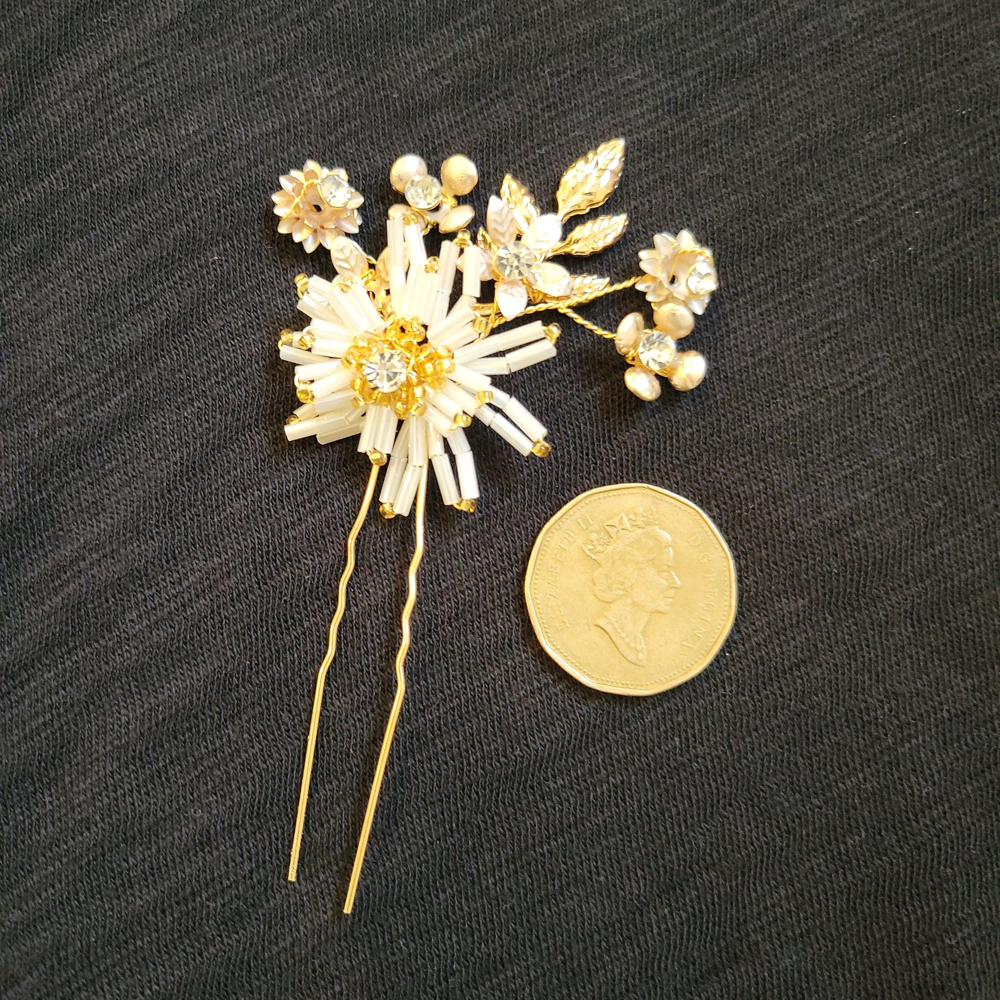 N wedding Single Big Flower Hair Clip S 08