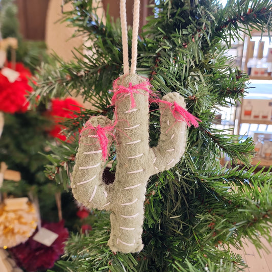 Felted Cactus Ornament