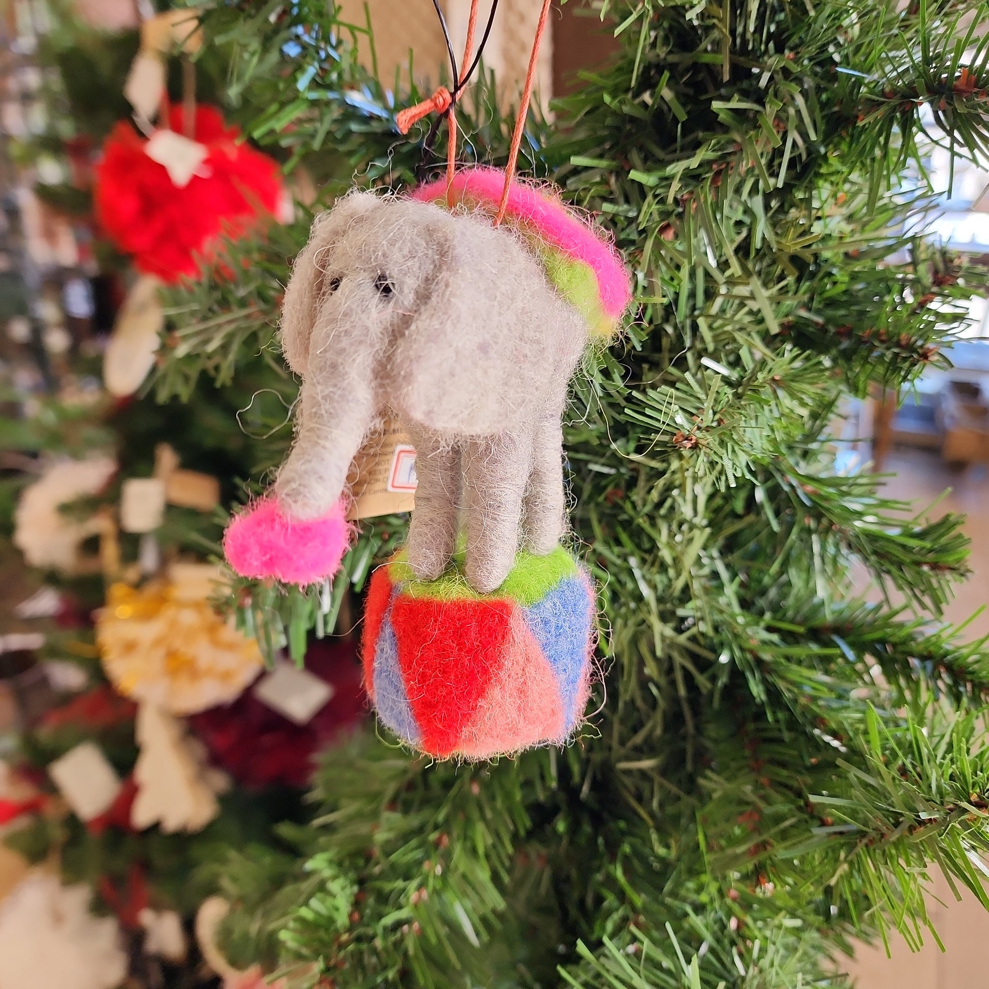 Felted Circus Animal Ornaments