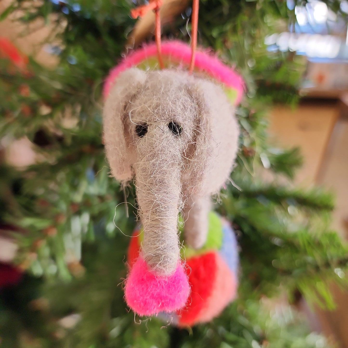Felted Circus Animal Ornaments