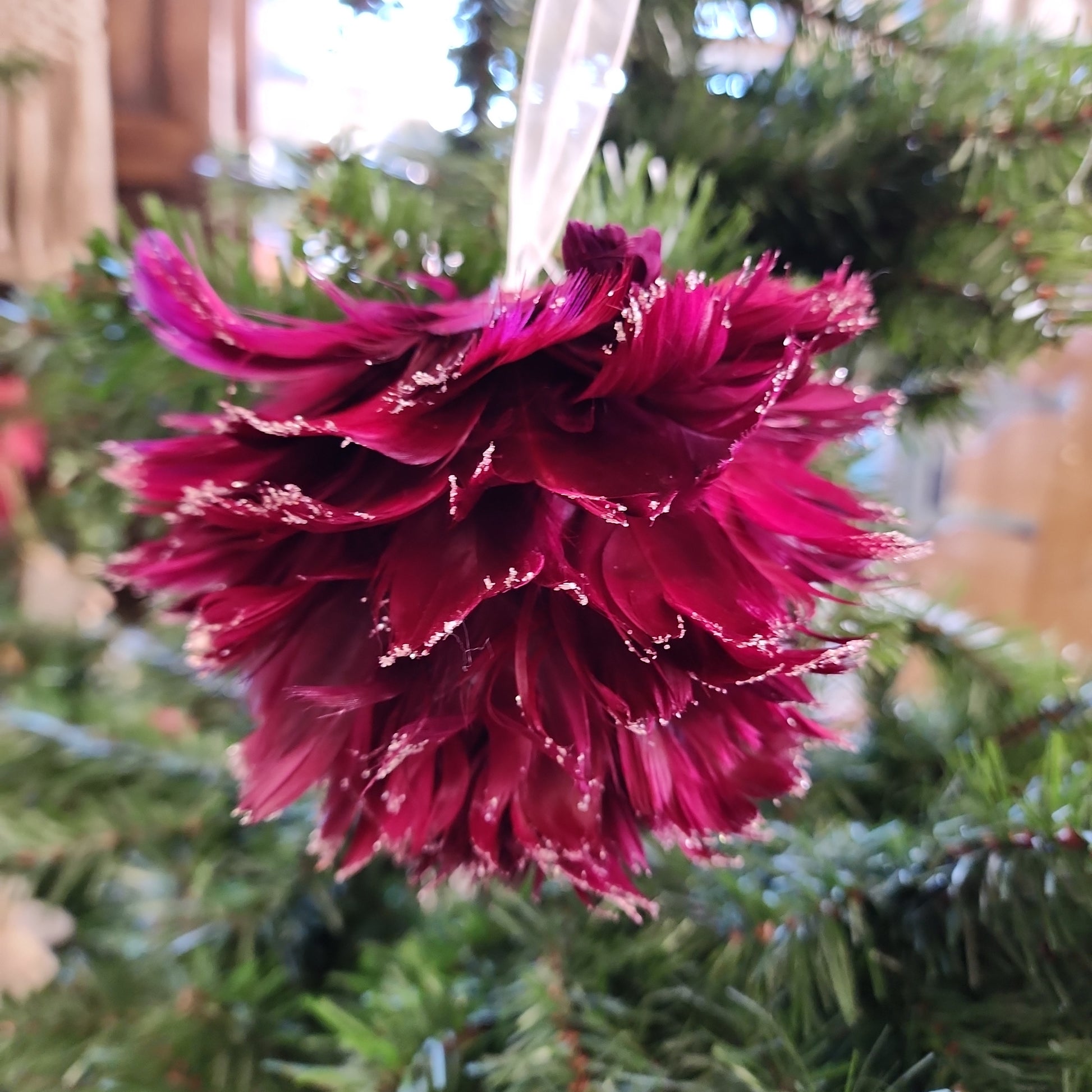 Feather Ball Ornament