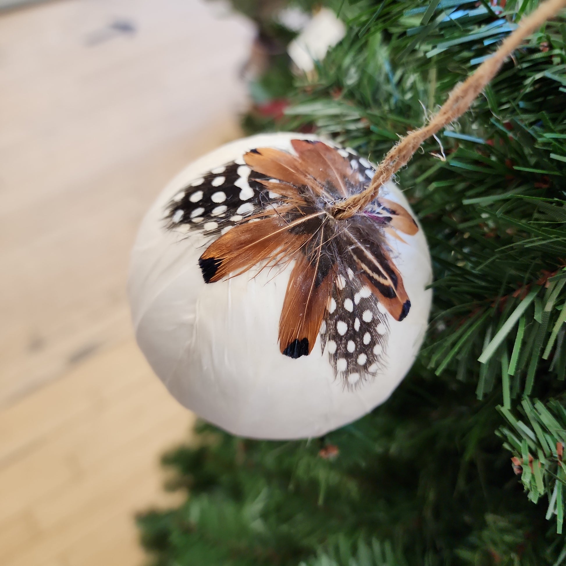 White Small Feather Ornament