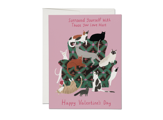 Surround Youself Valentine's Day Greeting Card Blank