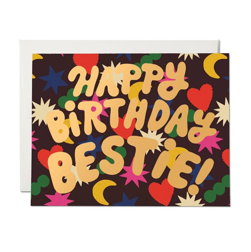 Rainbow Charms birthday greeting card