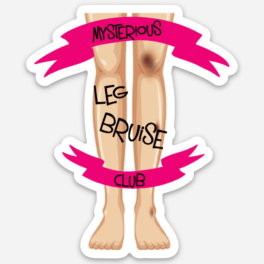 Mysterious Leg Bruise Club Sticker