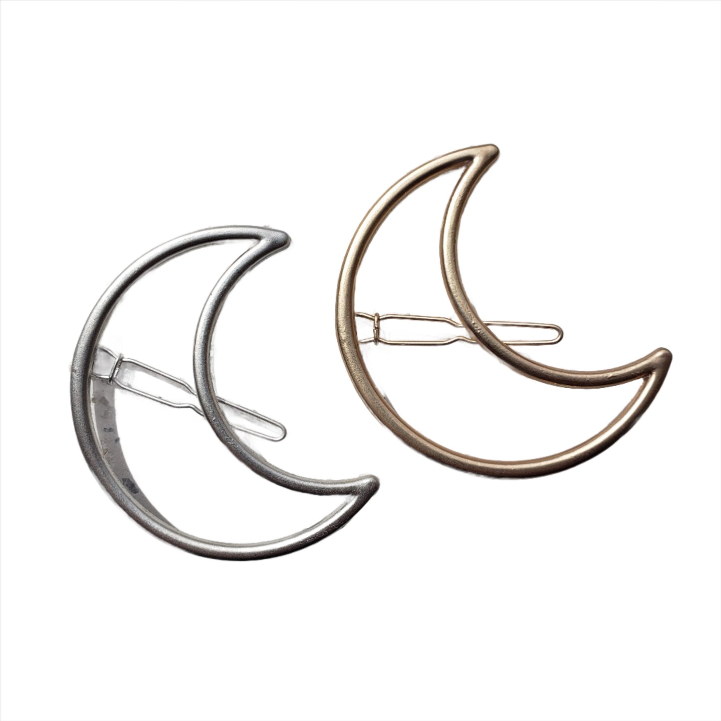 Set of Two Hair Clips - Crescent Moon