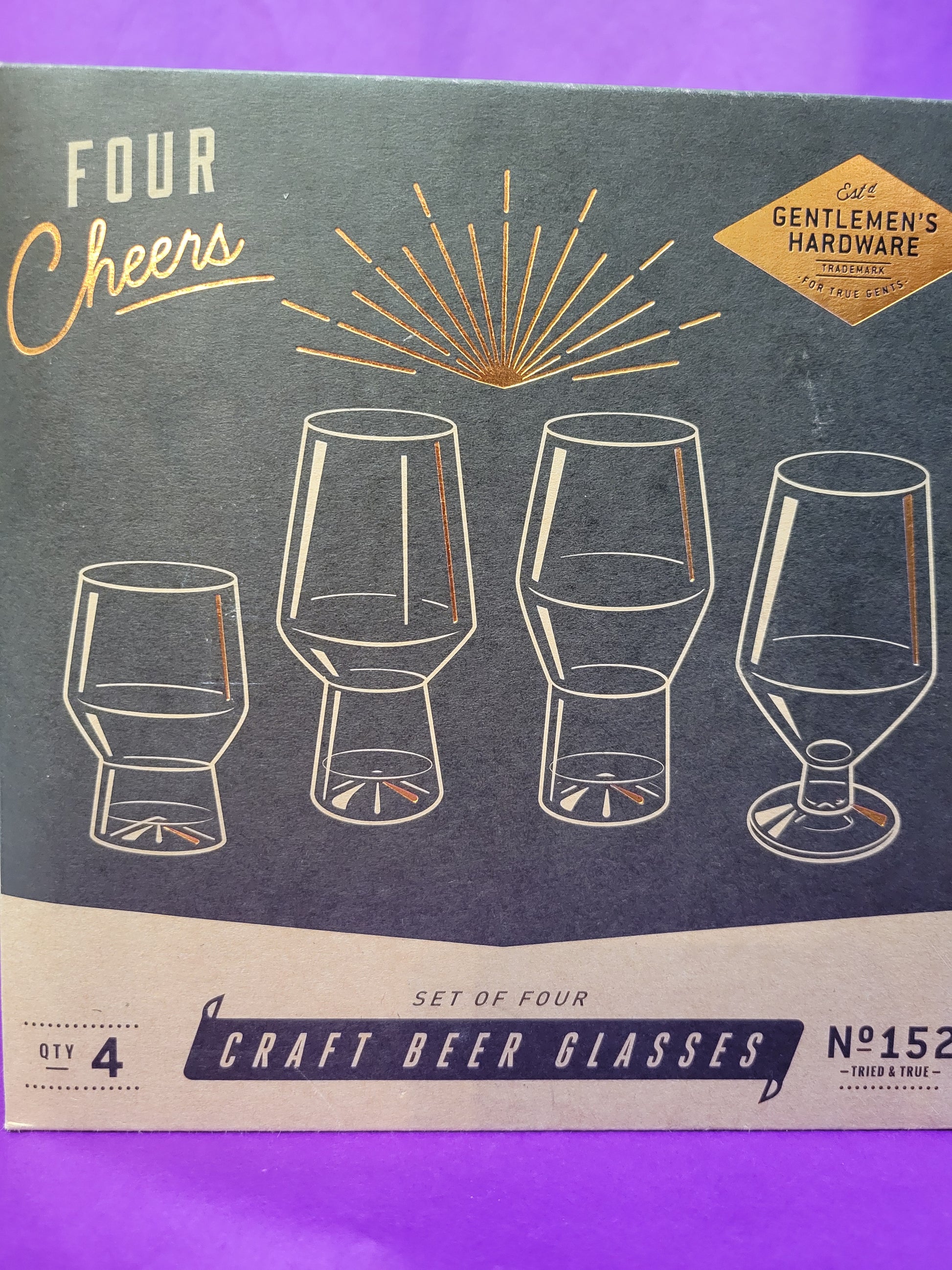 Set of Four Craft Beer Glasses