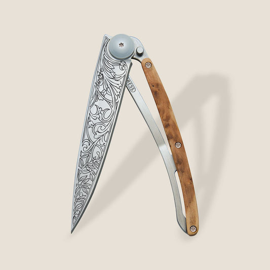 Deejo 37G Juniper wood / Art nouveau Pocket Knife