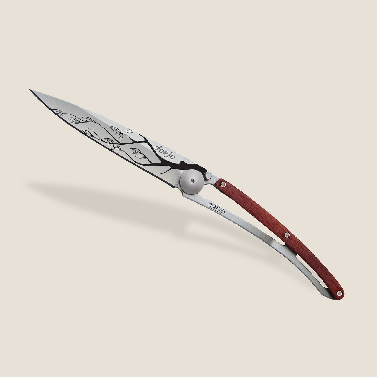 Deejo 37G Coral Wood / Tree Pocket Knife