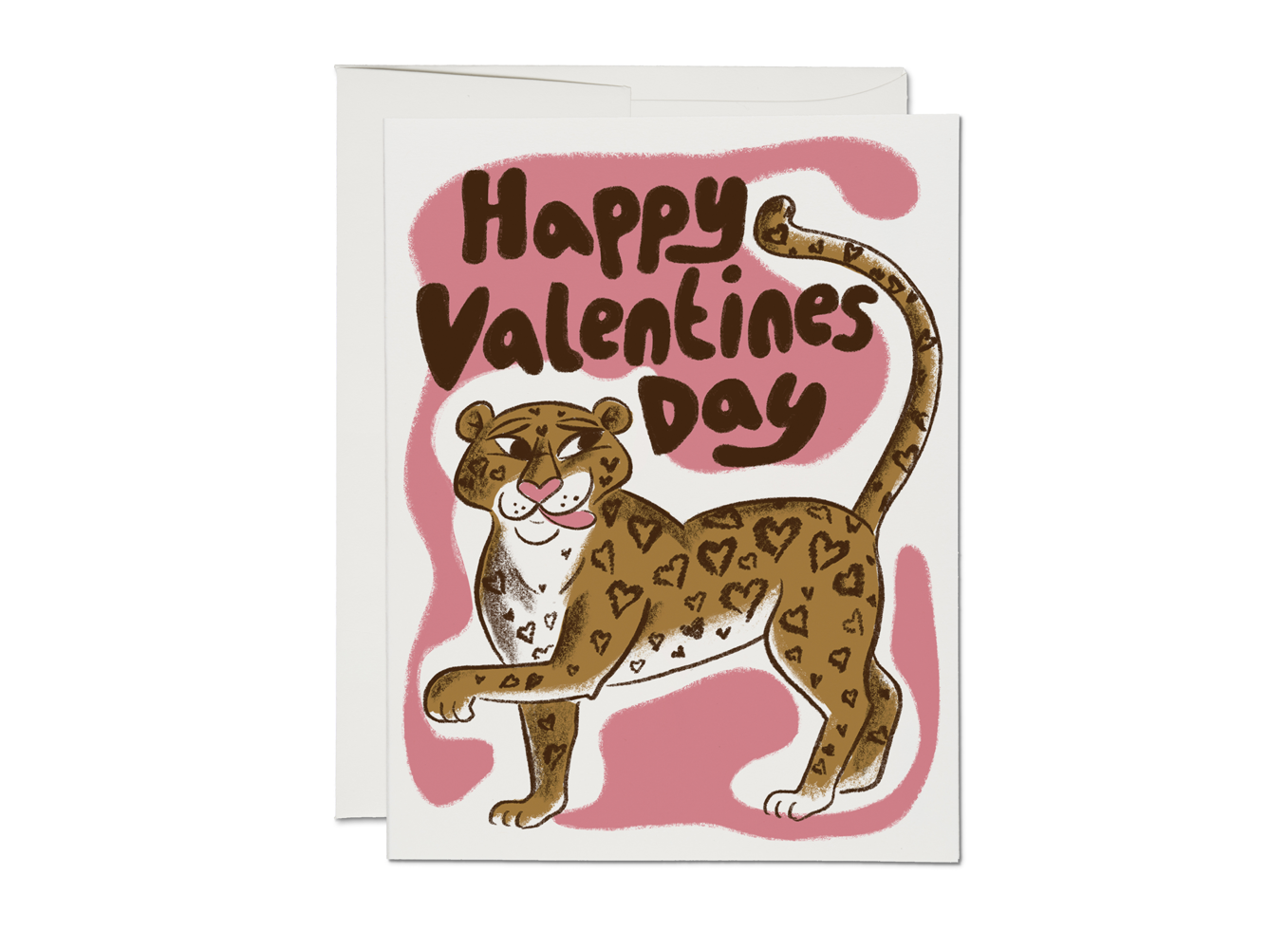 Leopard Valentine's Day Greeting Card Blank