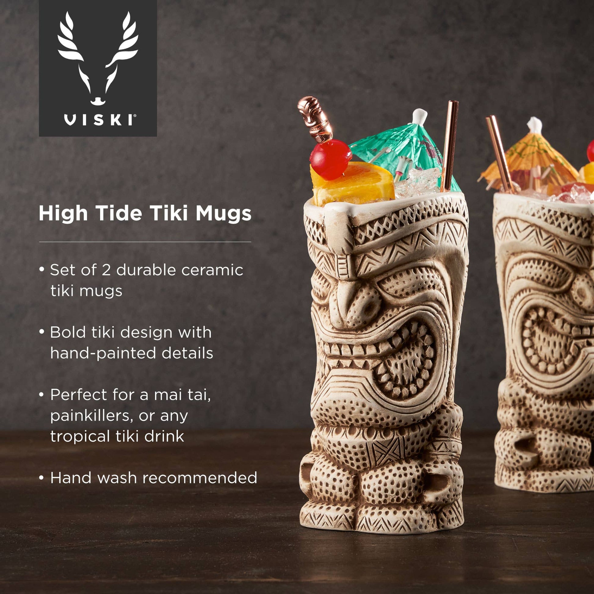 High Tide Tiki Mugs Set of 2