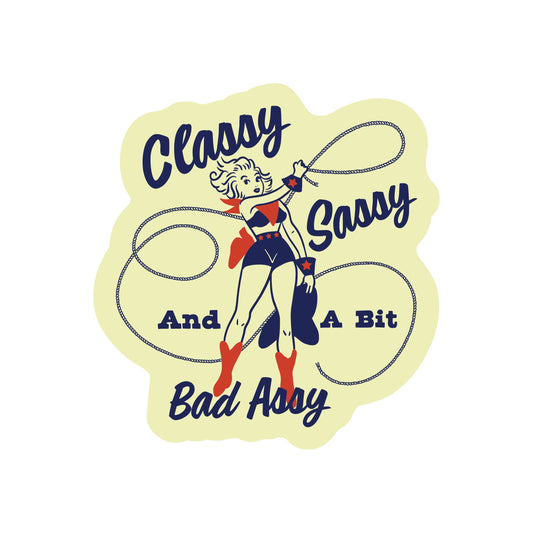 Classy Badass Cowgirl Vinyl Sticker