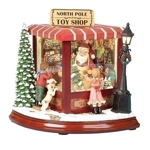 North Pole Toy Shop LED Music Box