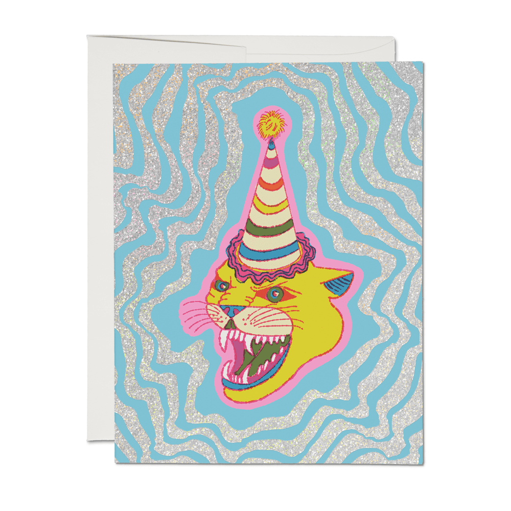 Party Hat Cat birthday greeting card