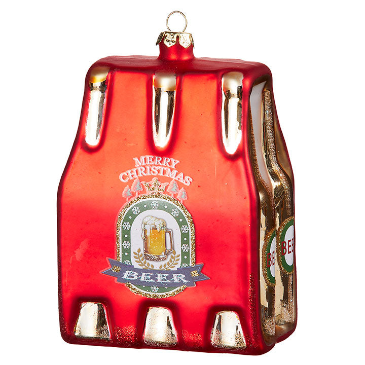 Holiday Beer Six Pack of Bottles - Ornament