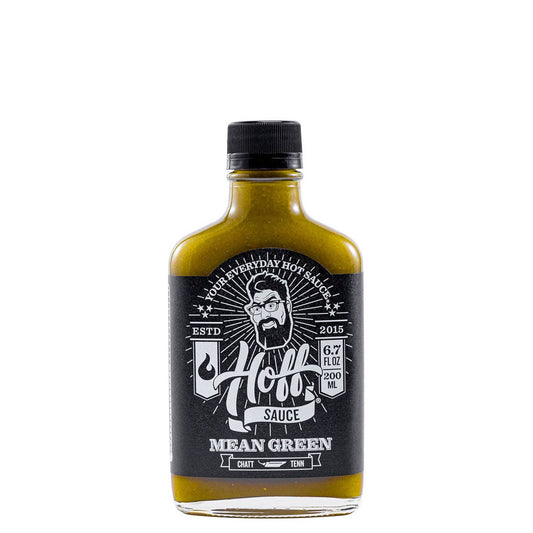 Mean Green - Hoff's Green Jalapeno Hot Sauce - 6.7oz Flask