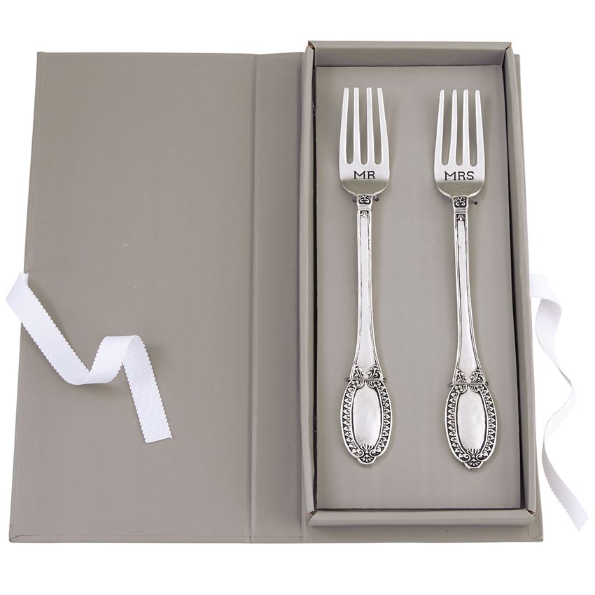 Mr & Mrs Wedding Fork Set