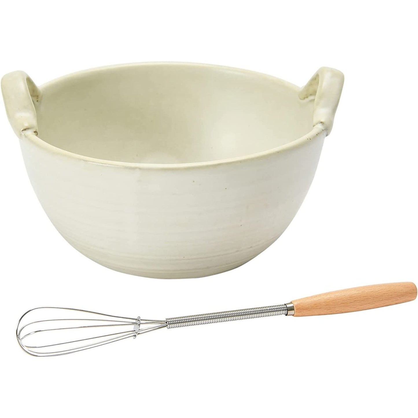 Stoneware Bowl With Whisk