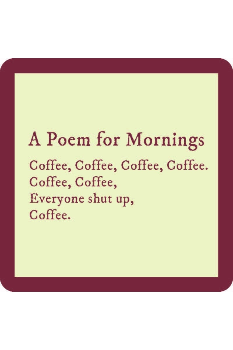 Poem for Mornings Coaster