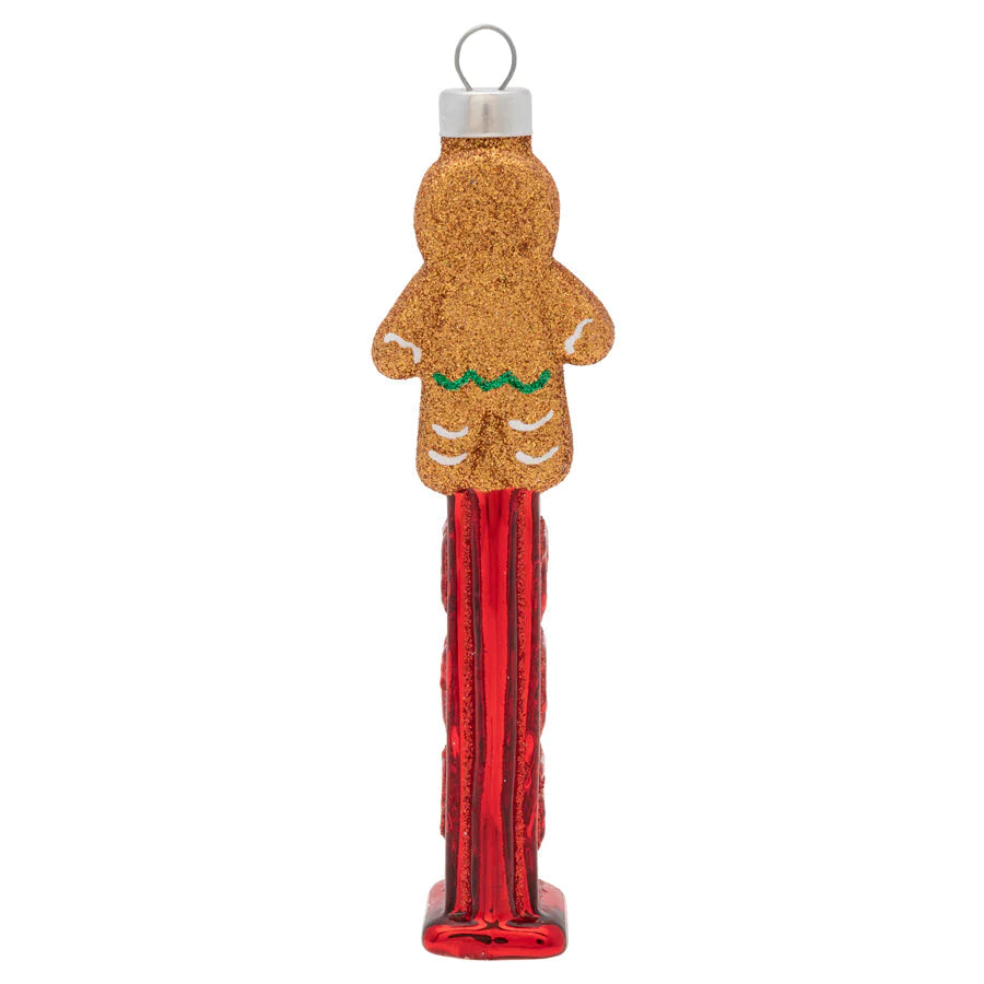 Gingerbread Man Pez Dispenser Ornament