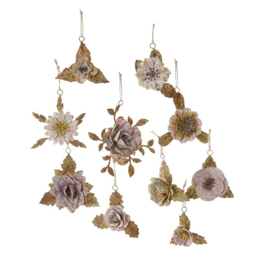 Metal Flowers Assorted - Ornament
