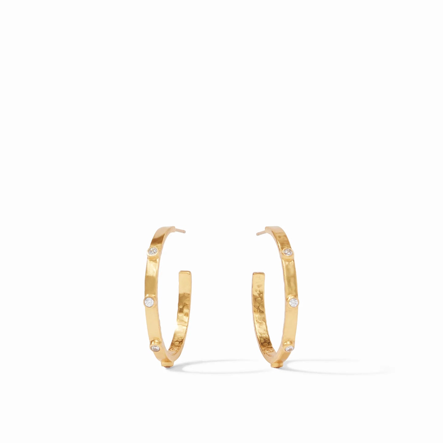Crescent Stone Hoop L