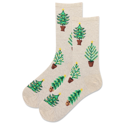 HOTSOX Women's Christmas Tree Crew Socks