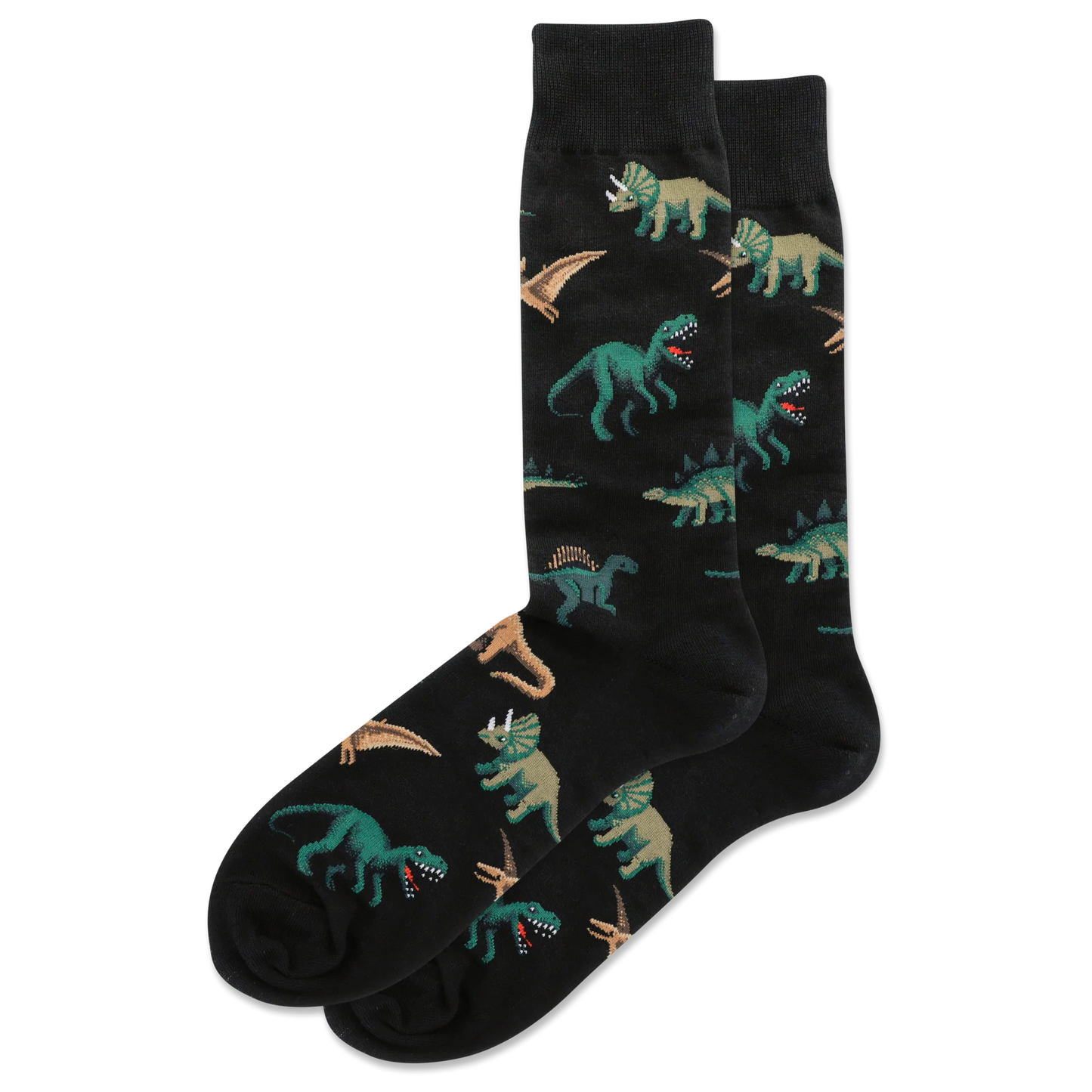 HOTSOX Men's Dinosaur Crew Socks