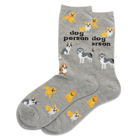 HOTSOX Women's Dog Person Crew Socks