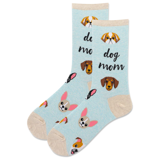HOTSOX Women's Dog Mom Crew Socks