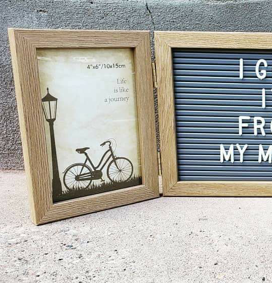 Photo Frame With Letter Board - Neutral