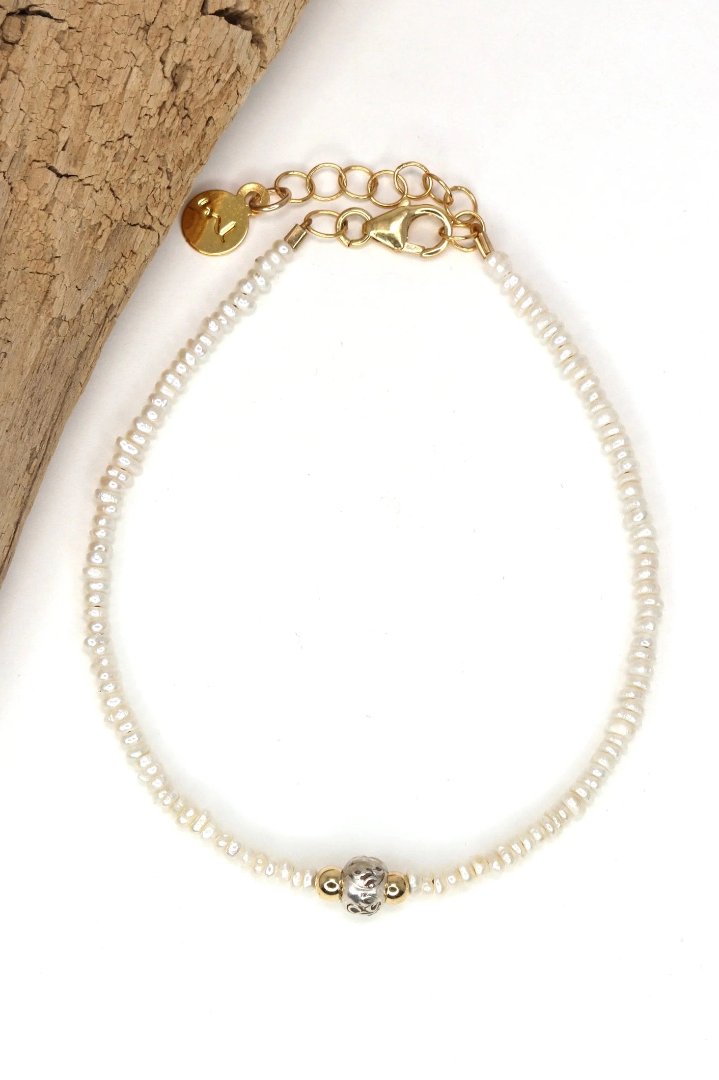 Pearl Om Bracelet