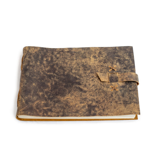 Distressed Leather Guest Book/ Journal