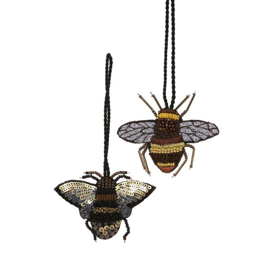 Beaded Honey Bee Ornament