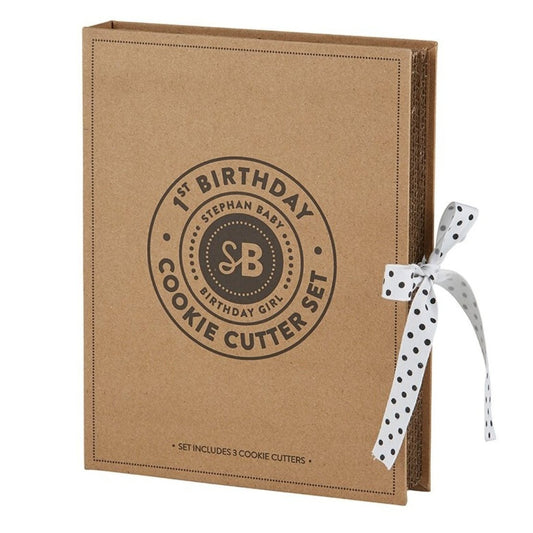 Cardboard Book Set - 1st Birthday Girl Cookie Cutters