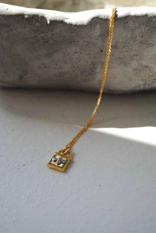 Lock with Bee Necklace