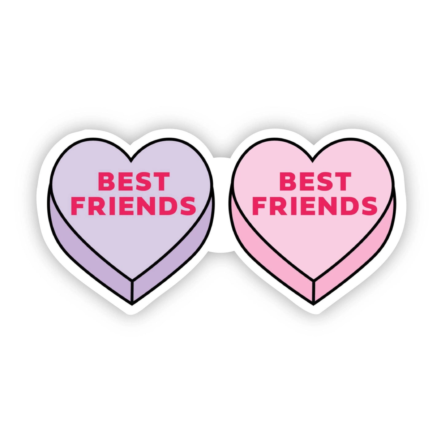 Best Friends Double Heart Sticker